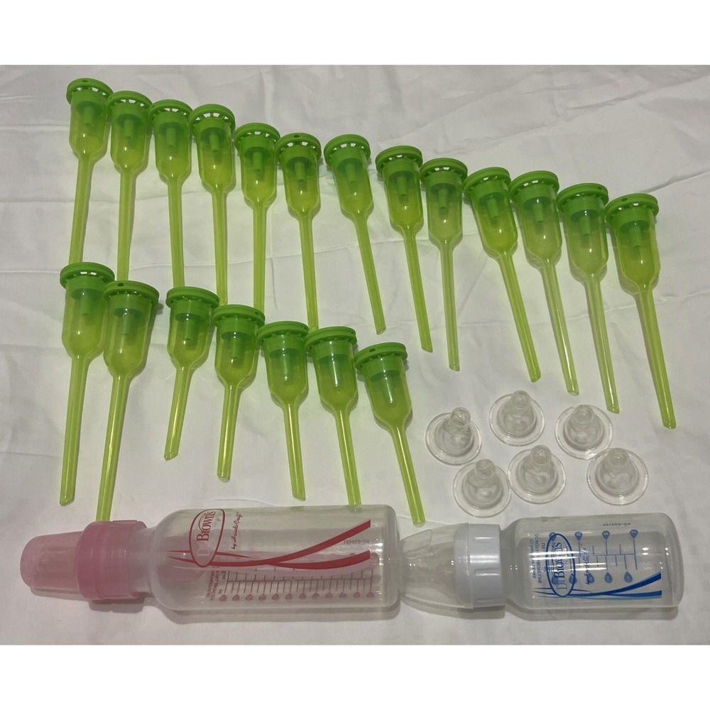 Dr. Brown's Natural Flow Anti-Colic Options+ Narrow Baby Bottles, Various Nipple